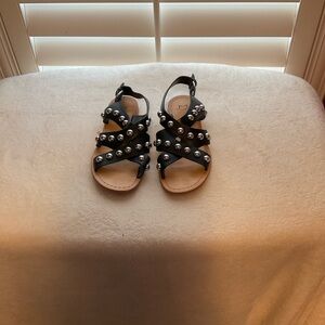 Marc Fisher Black Sandals with Silver Studs